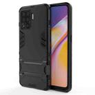 For OPPO A94 Shockproof PC + TPU Protective Case with Hidden Holder(Black) - 1