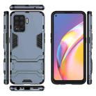 For OPPO A94 Shockproof PC + TPU Protective Case with Hidden Holder(Navy Blue) - 6