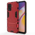 For OPPO A94 Shockproof PC + TPU Protective Case with Hidden Holder(Red) - 1