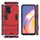 For OPPO A94 Shockproof PC + TPU Protective Case with Hidden Holder(Red) - 6