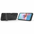 For Xiaomi Redmi Note 10 4G Shockproof PC + TPU Protective Case with Hidden Holder(Black) - 4