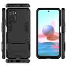 For Xiaomi Redmi Note 10 4G Shockproof PC + TPU Protective Case with Hidden Holder(Black) - 6