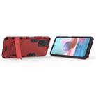 For Xiaomi Redmi Note 10 4G Shockproof PC + TPU Protective Case with Hidden Holder(Red) - 4