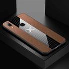 For Vivo X21i XINLI Stitching Cloth Texture Shockproof TPU Protective Case(Brown) - 1