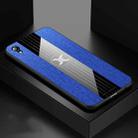 For Vivo Y91 XINLI Stitching Cloth Texture Shockproof TPU Protective Case(Blue) - 1