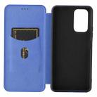 For Xiaomi Redmi Note 10 Pro Max Carbon Fiber Texture Horizontal Flip TPU + PC + PU Leather Case with Card Slot(Blue) - 5