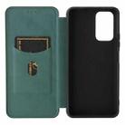 For Xiaomi Redmi Note 10 Pro Max Carbon Fiber Texture Horizontal Flip TPU + PC + PU Leather Case with Card Slot(Green) - 5