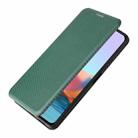 For Xiaomi Redmi Note 10 Pro Max Carbon Fiber Texture Horizontal Flip TPU + PC + PU Leather Case with Card Slot(Green) - 6
