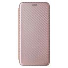 For Xiaomi Redmi Note 10 Pro Max Carbon Fiber Texture Horizontal Flip TPU + PC + PU Leather Case with Card Slot(Pink) - 2