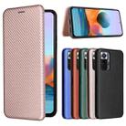 For Xiaomi Redmi Note 10 Pro Max Carbon Fiber Texture Horizontal Flip TPU + PC + PU Leather Case with Card Slot(Pink) - 8