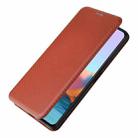 For Xiaomi Redmi Note 10 Pro Max Carbon Fiber Texture Horizontal Flip TPU + PC + PU Leather Case with Card Slot(Brown) - 6
