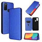 For alcatel 1S (2021) Carbon Fiber Texture Horizontal Flip TPU + PC + PU Leather Case with Card Slot(Blue) - 1