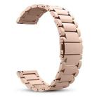 22mm Three Flat Buckle Stainless Steel Replacement Watchband for Huawei Watch GT2 Pro / Amazfit GTR 2(Rose Gold) - 1