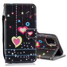 For iPhone 11 Horizontal Flip Leather Case with Holder & Card Slots & Wallet(Colored Heart) - 1