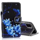 For iPhone 11 Pro Max Horizontal Flip Leather Case with Holder & Card Slots & Wallet(Blue Folwer) - 1