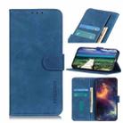 For Sony Xperia 10 III KHAZNEH Retro Texture PU + TPU Horizontal Flip Leather Case with Holder & Card Slots & Wallet(Blue) - 1