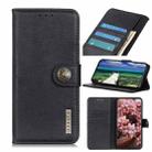 For Sony Xperia 10 III KHAZNEH Cowhide Texture Horizontal Flip Leather Case with Holder & Card Slots & Wallet(Black) - 1