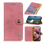 For Sony Xperia 10 III KHAZNEH Cowhide Texture Horizontal Flip Leather Case with Holder & Card Slots & Wallet(Pink) - 1