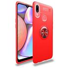 For Galaxy A10s Lenuo Shockproof TPU Case with Invisible Holder(Red) - 1