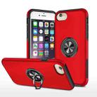 Magnetic Ring Kickstand Shockproof Phone Case For iPhone 6(Red) - 1