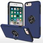 Magnetic Ring Kickstand Shockproof Phone Case For iPhone 6 Plus(Blue) - 1
