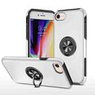 For iPhone SE 2022 / SE 2020 / 8 / 7 Magnetic Ring Kickstand Shockproof Phone Case(Silver) - 1