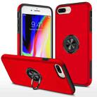 Magnetic Ring Kickstand Shockproof Phone Case For iPhone 8 Plus / 7 Plus(Red) - 1