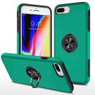 Magnetic Ring Kickstand Shockproof Phone Case For iPhone 8 Plus / 7 Plus(Dark Green) - 1