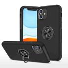 For iPhone 11 Magnetic Ring Kickstand Shockproof Phone Case (Black) - 1