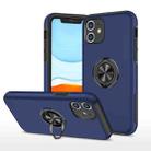 For iPhone 11 Magnetic Ring Kickstand Shockproof Phone Case (Blue) - 1
