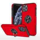 For iPhone 11 Pro Magnetic Ring Kickstand Shockproof Phone Case (Red) - 1