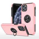 For iPhone 11 Pro Magnetic Ring Kickstand Shockproof Phone Case (Rose Gold) - 1