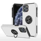 For iPhone 11 Pro Magnetic Ring Kickstand Shockproof Phone Case (Silver) - 1