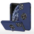 For iPhone 11 Pro Max Magnetic Ring Kickstand Shockproof Phone Case (Blue) - 1