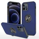 For iPhone 12 Pro Magnetic Ring Kickstand Shockproof Phone Case(Blue) - 1