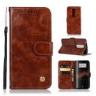 For OnePlus 7 Retro Copper Buckle Crazy Horse Horizontal Flip PU Leather Case with Holder & Card Slots & Wallet & Lanyard(Brown) - 1