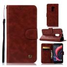 For HTC X10 Retro Copper Buckle Crazy Horse Horizontal Flip PU Leather Case with Holder & Card Slots & Wallet & Lanyard(Wine red) - 1