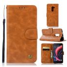 For HTC X10 Retro Copper Buckle Crazy Horse Horizontal Flip PU Leather Case with Holder & Card Slots & Wallet & Lanyard(Gold yellow) - 1