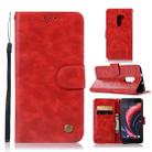 For HTC X10 Retro Copper Buckle Crazy Horse Horizontal Flip PU Leather Case with Holder & Card Slots & Wallet & Lanyard(Red) - 1