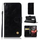 For Nokia 5.1 Retro Copper Buckle Crazy Horse Horizontal Flip PU Leather Case with Holder & Card Slots & Wallet & Lanyard(Black) - 1
