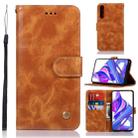 For Huawei Honor 9X / 9X Pro Retro Copper Buckle Crazy Horse Horizontal Flip PU Leather Case with Holder & Card Slots & Wallet & Lanyard(Gold yellow) - 1