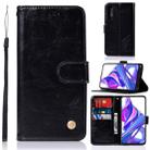 For Huawei Honor 9X / 9X Pro Retro Copper Buckle Crazy Horse Horizontal Flip PU Leather Case with Holder & Card Slots & Wallet & Lanyard(Black) - 1