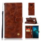 For Galaxy Note 9 Retro Copper Buckle Crazy Horse Horizontal Flip PU Leather Case with Holder & Card Slots & Wallet & Lanyard(Brown) - 1
