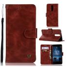 For Nokia 8 Retro Copper Buckle Crazy Horse Horizontal Flip PU Leather Case with Holder & Card Slots & Wallet & Lanyard(Wine red) - 1