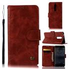 For Nokia 5 Retro Copper Buckle Crazy Horse Horizontal Flip PU Leather Case with Holder & Card Slots & Wallet & Lanyard(Wine red) - 1
