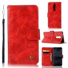 For Nokia 5 Retro Copper Buckle Crazy Horse Horizontal Flip PU Leather Case with Holder & Card Slots & Wallet & Lanyard(Red) - 1