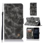 For Nokia 6 Retro Copper Buckle Crazy Horse Horizontal Flip PU Leather Case with Holder & Card Slots & Wallet & Lanyard(Gray) - 1