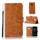 For Nokia 6 Retro Copper Buckle Crazy Horse Horizontal Flip PU Leather Case with Holder & Card Slots & Wallet & Lanyard(Gold yellow) - 1