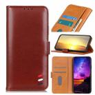For Alcatel 1S (2021) 3-Color Pearl Texture Magnetic Buckle Horizontal Flip PU Leather Case with Card Slots & Wallet & Holder(Brown) - 1