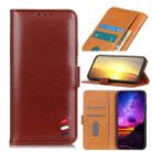 For Samsung Galaxy Xcover 5 3-Color Pearl Texture Magnetic Buckle Horizontal Flip PU Leather Case with Card Slots & Wallet & Holder(Brown) - 1